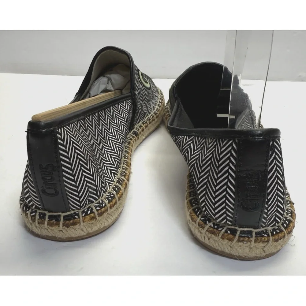 Circus By Sam Edelman Women's Black Canvas Espadrilles Flats Size 9.5M